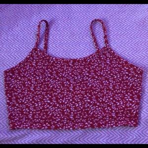 Shein floral cropped cami top